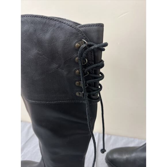 Cole Haan Air Kensington Waterproof Leather Knee-High Tall Boot Black 9B Charity - Picture 6 of 9